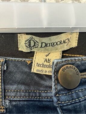 Democracy Indigo Blue Denim Jeans with Branded Button